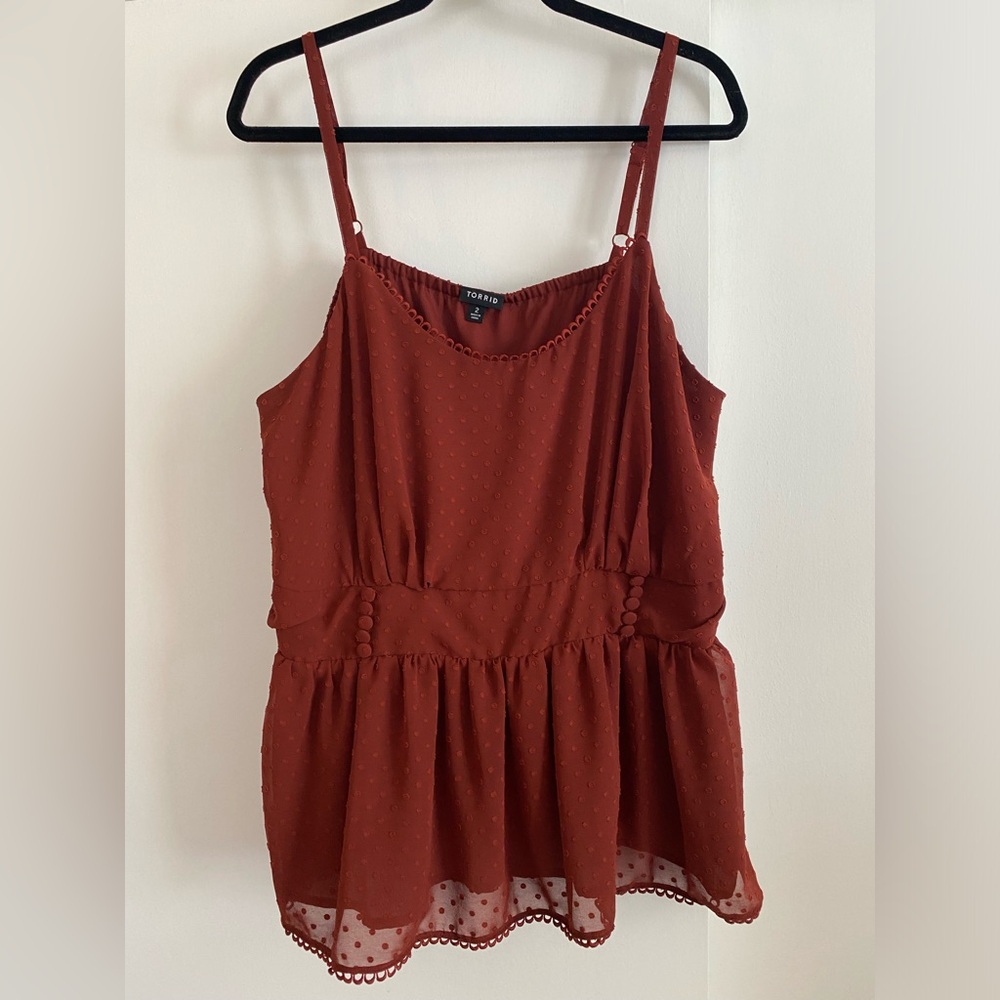 2X Torrid Babydoll Chiffon Sleeveless Tank
